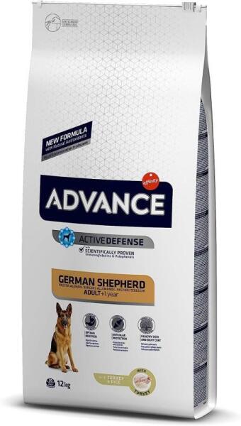 Advance German Shepherd Hindi Etli ve Pirinçli Alman Kurdu Yetişkin Köpek Maması 12 KG - Advance