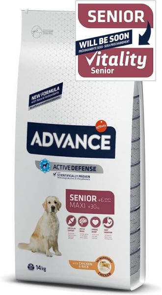 Advance Maxi Senior Tavuklu Büyük Irk Yaşlı Köpek Maması 14 KG - 1
