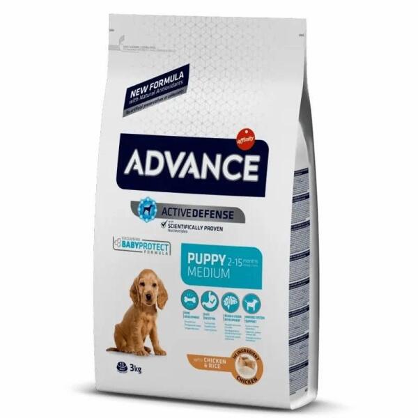 Advance Puppy Tavuklu ve Pirinçli Orta Irk Yavru Köpek Maması 3 KG - Advance