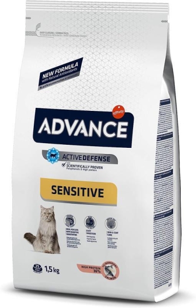 Advance Sensitive Somonlu Yetişkin Kedi Maması 1.5 KG - 1