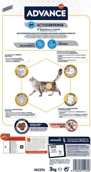 Advance Sensitive Somonlu Yetişkin Kedi Maması 3 KG - 4