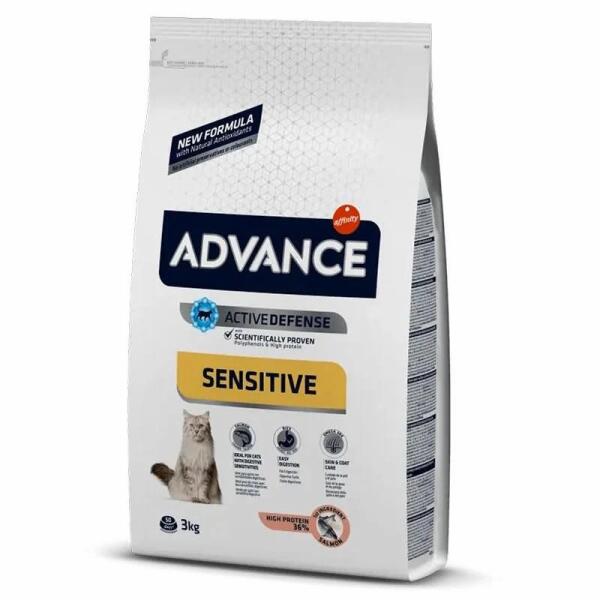 Advance Sensitive Somonlu Yetişkin Kedi Maması 3 KG - Advance