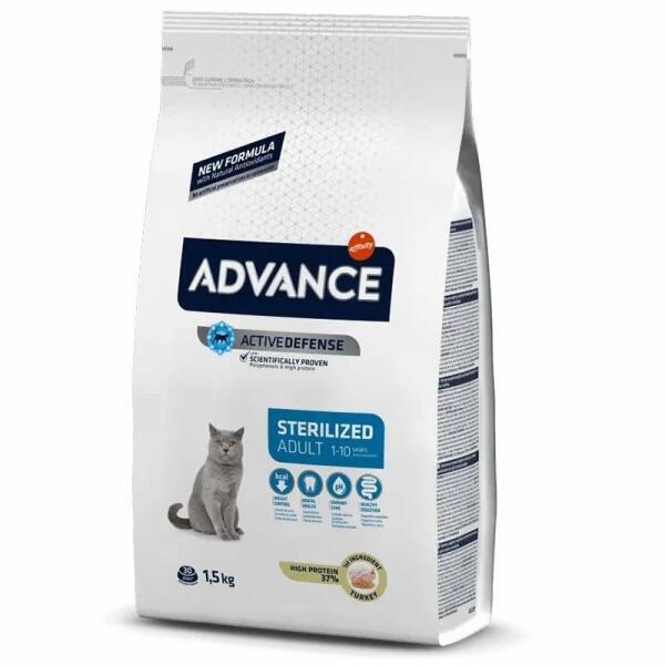 Advance Sterilised Hindi Etli Kısırlaştırılmış Yetişkin Kedi Maması 1.5 KG - Advance