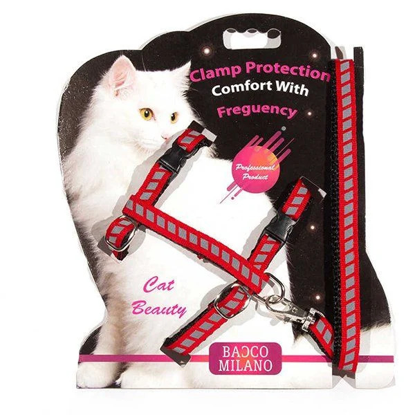 Bacco Milano Kedi Göğüs Tasması Reflektörlü Yeşil - 1