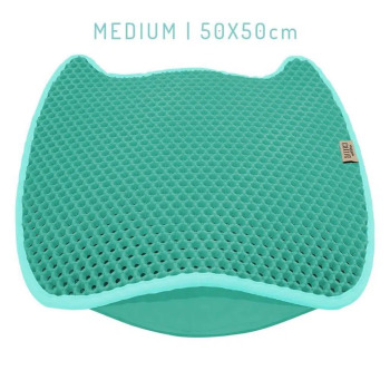 Cattie Kedi Model Kum Toplayıcı Fonksiyonel Kedi Paspası Turkuaz 50X50Cm - 1
