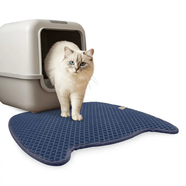 Cattie Taraklı Model Kum Toplayıcı Fonksiyonel Kedi Paspası Navy Blue - Kedi Model M Boy - 1