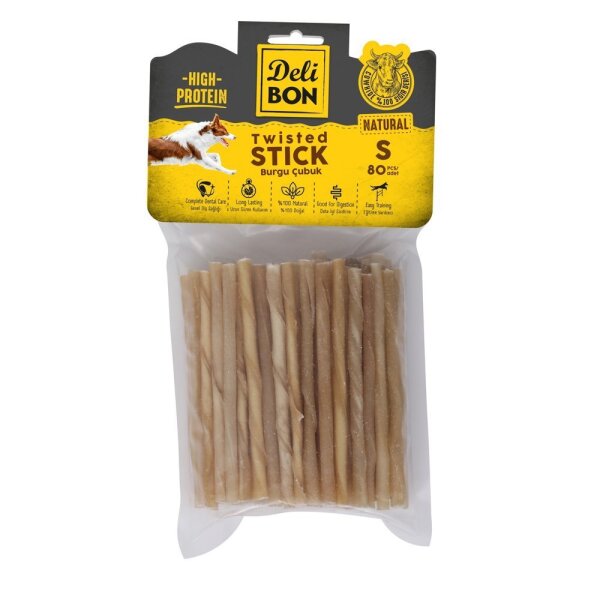 Delibon Deri Burgu Çubuk İnce 80 Li Paket Naturel - Delibon