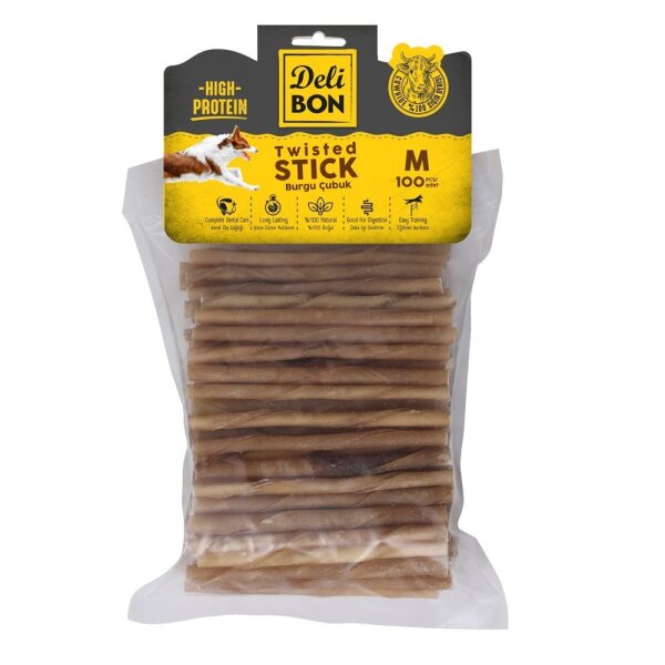 Delibon Deri Burgu Çubuk Orta 100 Lü Paket Naturel - Delibon