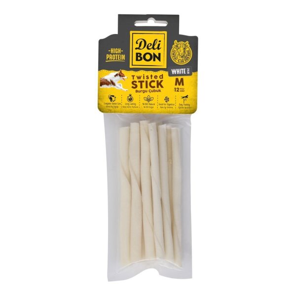 Delibon Deri Burgu Çubuk Orta 12 Li Paket Beyaz - Delibon