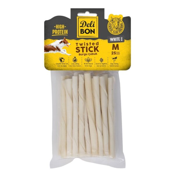 Delibon Deri Burgu Çubuk Orta 25 Li Paket Beyaz - Delibon