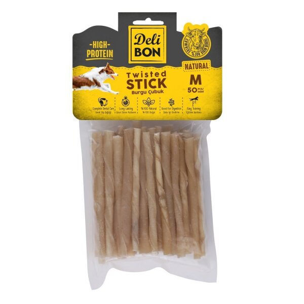 Delibon Deri Burgu Çubuk Orta 50 Li Paket Naturel - Delibon