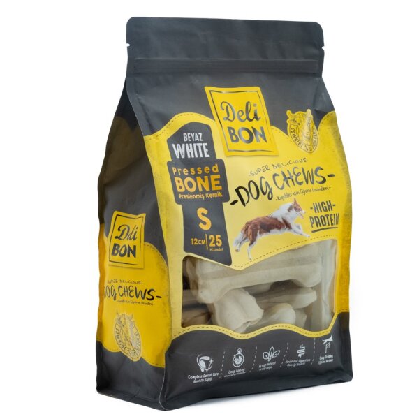 Delibon Deri Kemik 12 Cm S 25 Li Torba Beyaz - Delibon