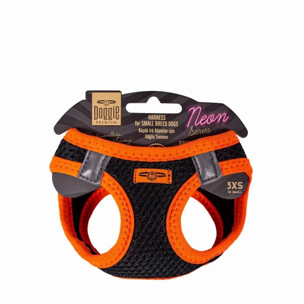 Doggie Neon Göğüs Tasması Turuncu 3XS 22-26 Cm - Doggie
