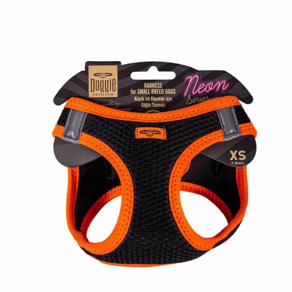 Doggie Neon Göğüs Tasması Turuncu XS 30-34 Cm - Doggie