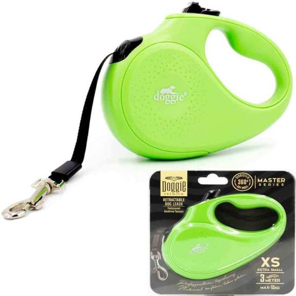 Doggie Otomatik Uzatma Tasması Master Seri XS 12 Kg 3 Metre Yeşil - 1