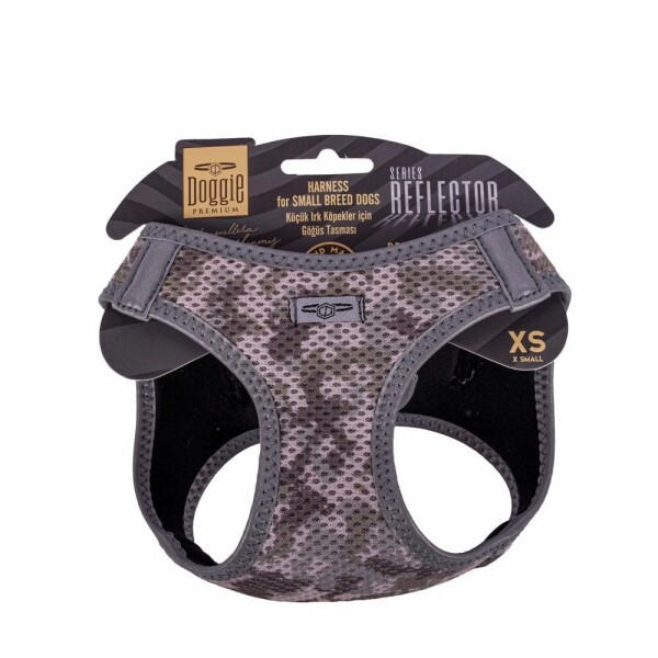 Doggie Reflektör Göğüs Tasması Kamuflaj XS-30-34Cm - Doggie