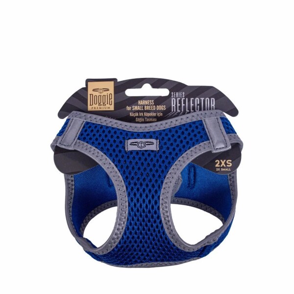 Doggie Reflektör Göğüs Tasması Mavi 2Xs-26-30Cm - Doggie