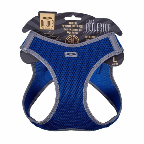 Doggie Reflektör Göğüs Tasması Mavi L-42-48Cm - Doggie