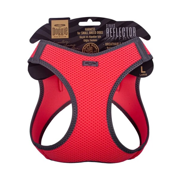 Doggie Reflektör Göğüs Tasması Pembe L-42-48Cm - Doggie