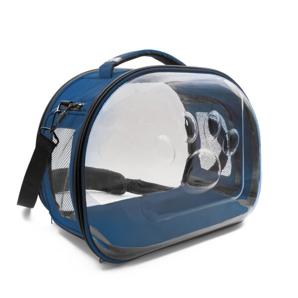 Doggie&Cattie Panaromik Askılı Taşıma Çantası Lacivert 30x45x35Cm - Cattie