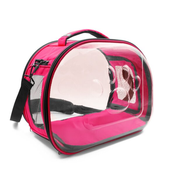 Doggie&Cattie Panaromik Askılı Taşıma Çantası Pink 30x45x35Cm - Cattie