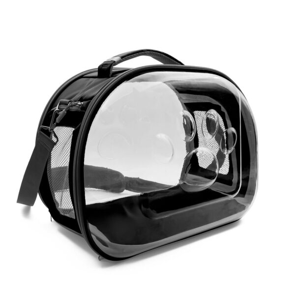 Doggie&Cattie Panaromik Askılı Taşıma Çantası Siyah 30x45x35Cm - Cattie