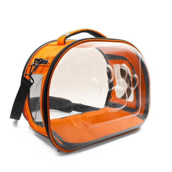 Doggie&Cattie Panaromik Askılı Taşıma Çantası Turuncu 30x45x35Cm - Cattie
