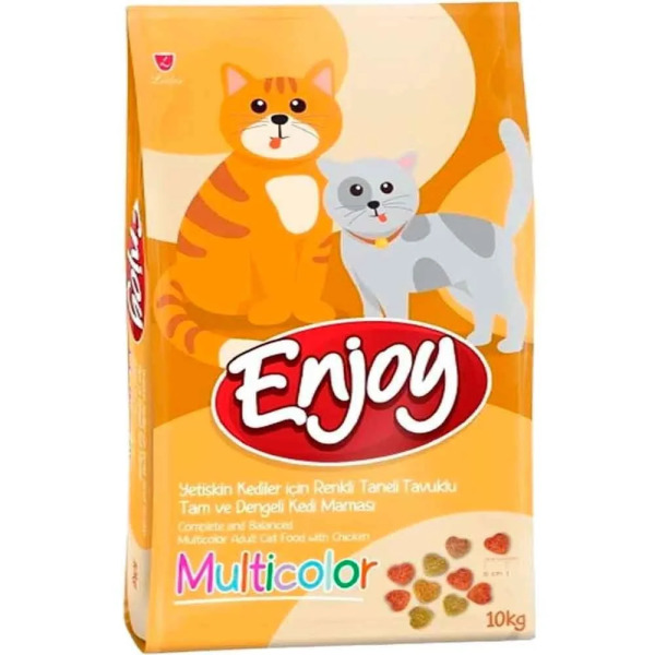 Enjoy Multicolor Tavuklu Kedi Maması 10 kg - Enjoy