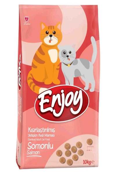 Enjoy Somonlu Kısırlaştırılmış Kedi Maması 10kg - Enjoy