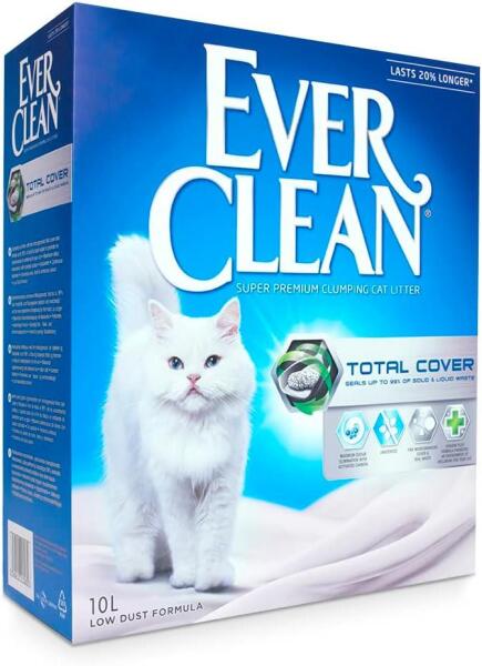 Ever Clean Total Cover Kokusuz Topaklanan Kedi Kumu 10 Lt - Ever Clean