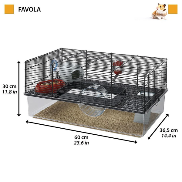  FAVOLA ÇİFT KATLI HAMSTER KAFESİ / SİYAH - 2