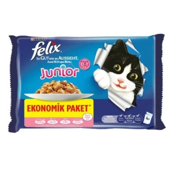 Felix Tavuklu Yavru Kedi Yaş Maması Eko Paket 85 Gr 24 Lü - 1