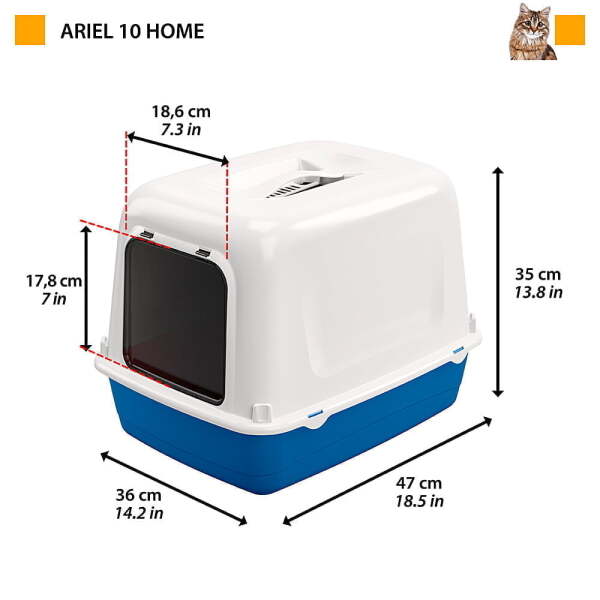 Ferplast Ariel 10 Home Kapalı Kedi̇ Tuvaleti - 2