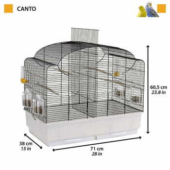 Ferplast Canto Kuş Kafesi Siyah - 2