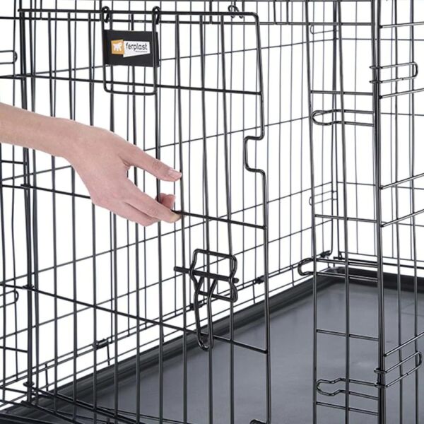 Ferplast Dog Inn 60 Katlanabilir Metal Kedi Köpek Kafesi Siyah 64x44x49 cm - 5