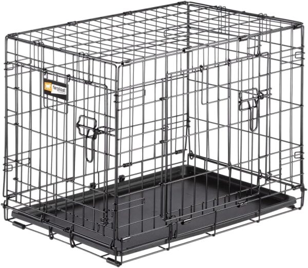 Ferplast Dog Inn 60 Katlanabilir Metal Kedi Köpek Kafesi Siyah 64x44x49 cm - Ferplast