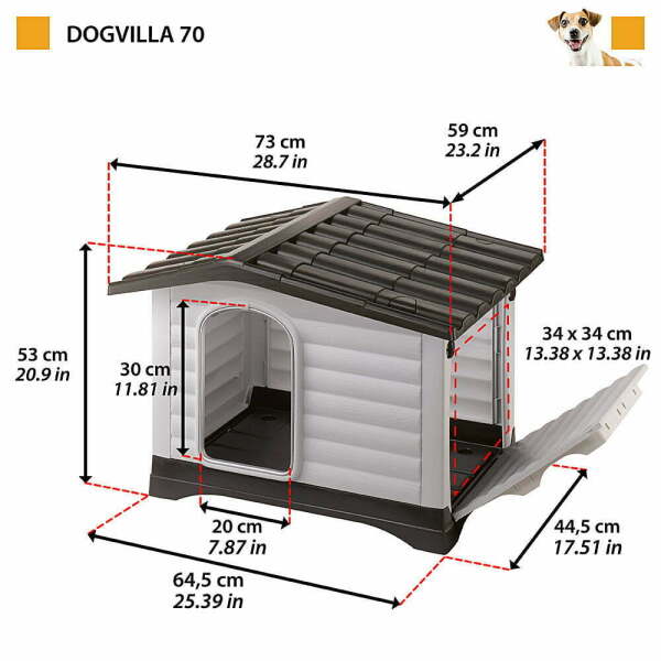 Ferplast Dog Villa 70 Plus Köpek Kulübesi - 2
