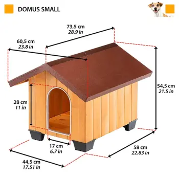 Ferplast Domus Canile Ahşap Köpek Kulübesi Small-SADECE İSTANBUL İÇİ TESLİMATA UYGUNDUR - 5