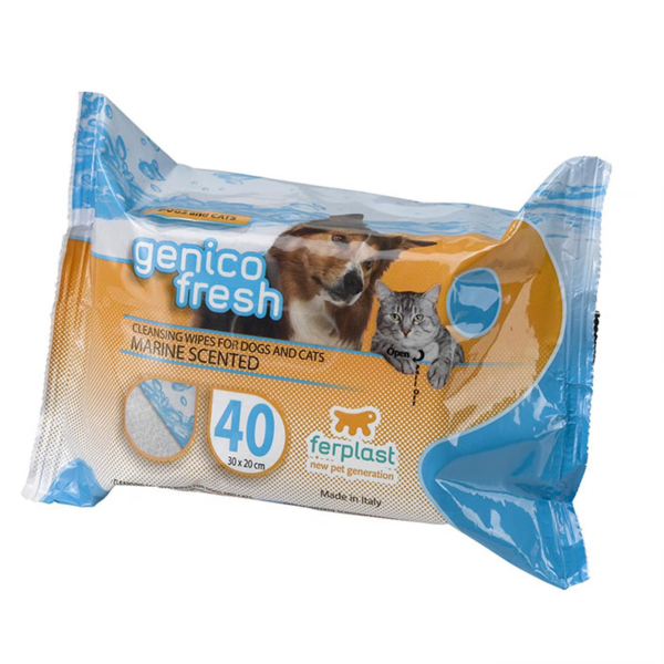 Ferplast Genico Fresh Kedi Köpek Deniz Kokulu Temizlik Mendili - 1
