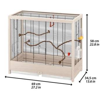 Ferplast Guilietta 5 Kuş Kafesi Siyah -SADECE İSTANBUL İÇİ TESLİMATA UYGUNDUR - 2