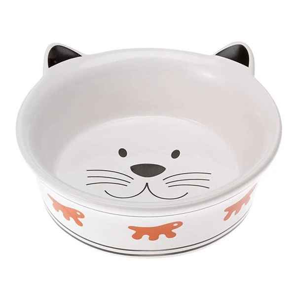Ferplast Venere Kedi Desenli Seramik Mama Kabı S 0,15t - 1