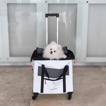 Ferplast Voyager 450 Tekerlekli Evcil Hayvan Taşıma Çantası Beyaz 46x26x48cm - 3