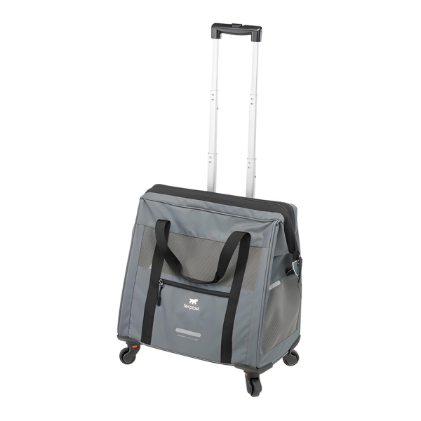Ferplast Voyager 450 Tekerlekli Evcil Hayvan Taşıma Çantası Gri 46x26x48cm - 1