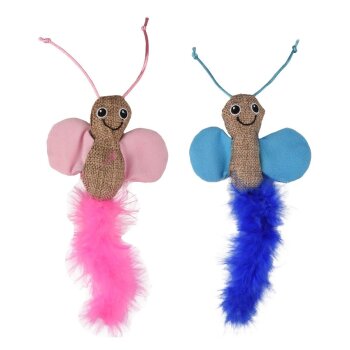 Flamingo Afra Tüylü Çıngıraklı Sesli Kelebek Oyuncak - 1