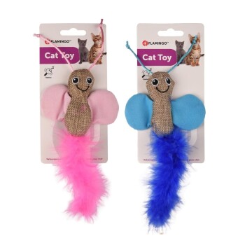 Flamingo Afra Tüylü Çıngıraklı Sesli Kelebek Oyuncak - 2