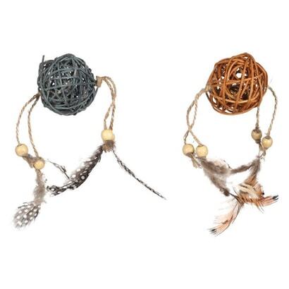 Flamingo Chaenne Hasır Zilli Tüylü Top Oyuncak - 1