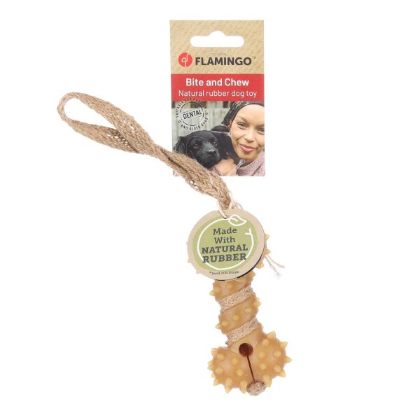 Flamingo Guma İp Sarılı Kemik Oyuncak - Flamingo 