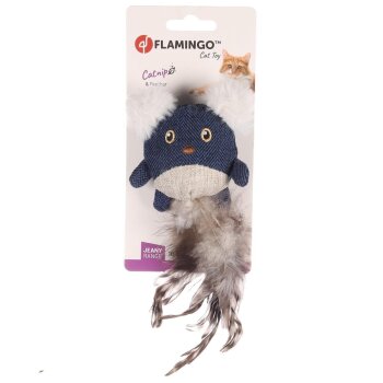 Flamingo Jeany Kot Desenli Catnipli Mavi Peluş Tüylü Oyuncak - 2