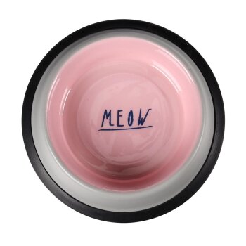 Flamingo Nell Boyalı Çelik Mama Kabı Antıslıp Gri-Pembe / 450ML - 2