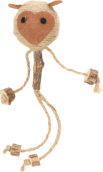 Flamingo Yutsa Ahşap Parçalı Hasır Maymun Oyuncak - Flamingo 